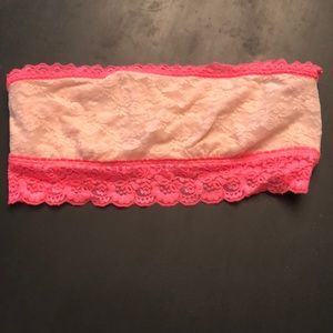 VS Pink Lace Bandeau